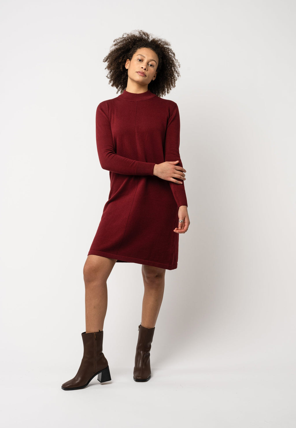 Basic finstrikket kjole Style HARLEEN