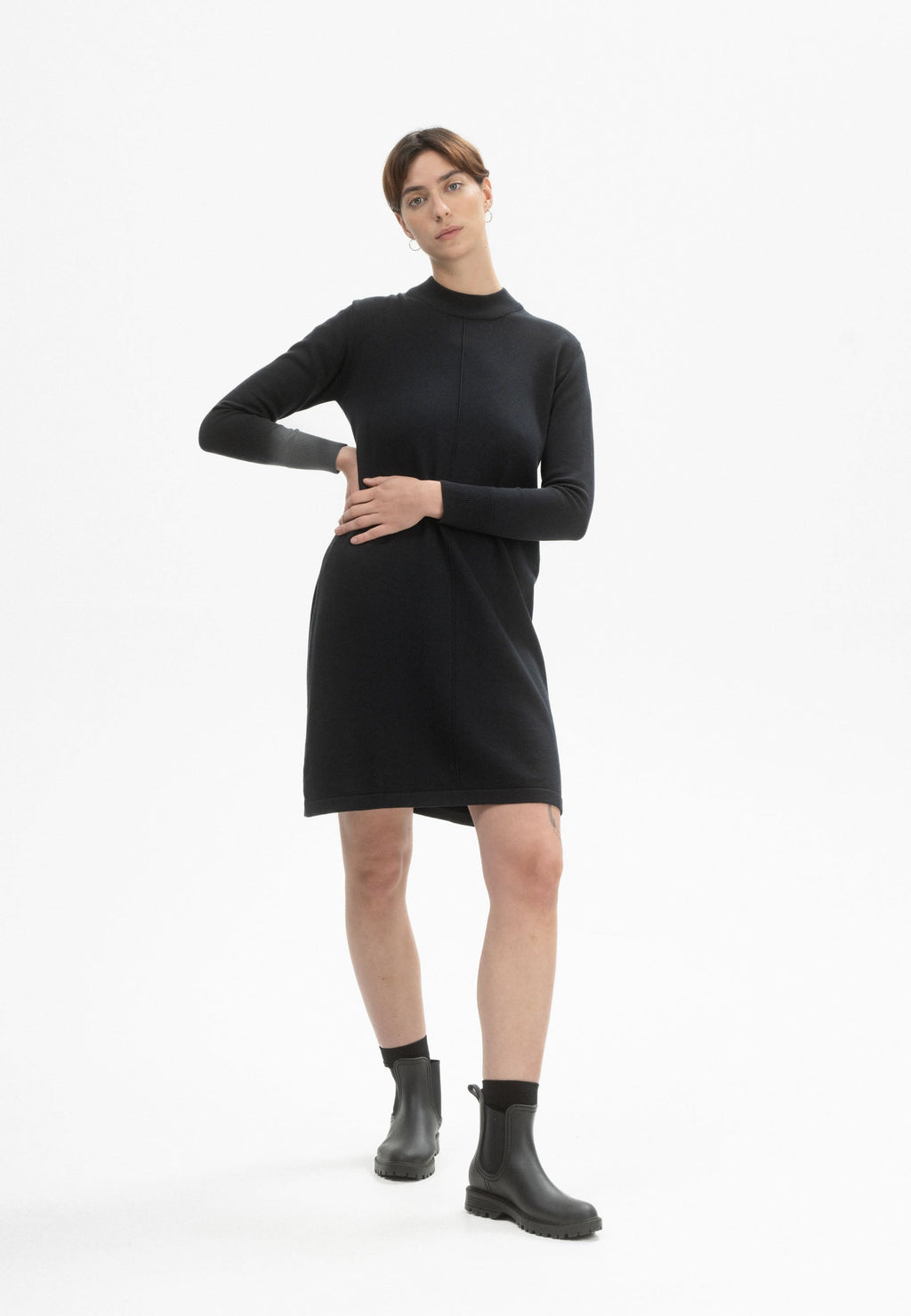 Basic finstrikket kjole Style HARLEEN